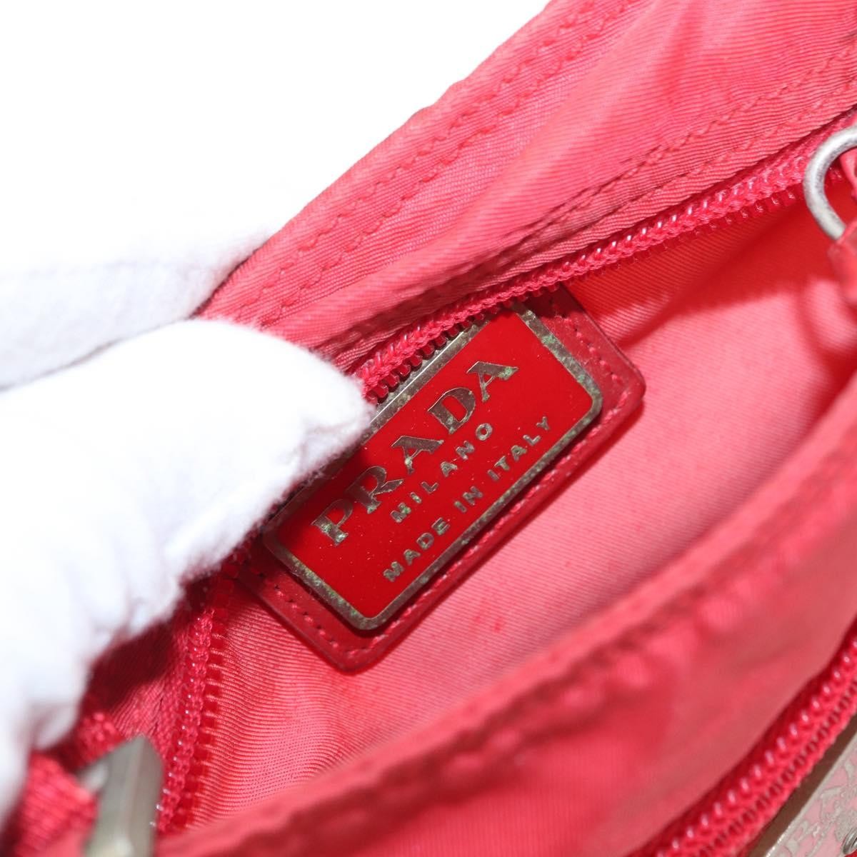 Prada Flat Messenger Bag Tessuto Red Nylon Shoulder Bag Bag (Pre-Owned)