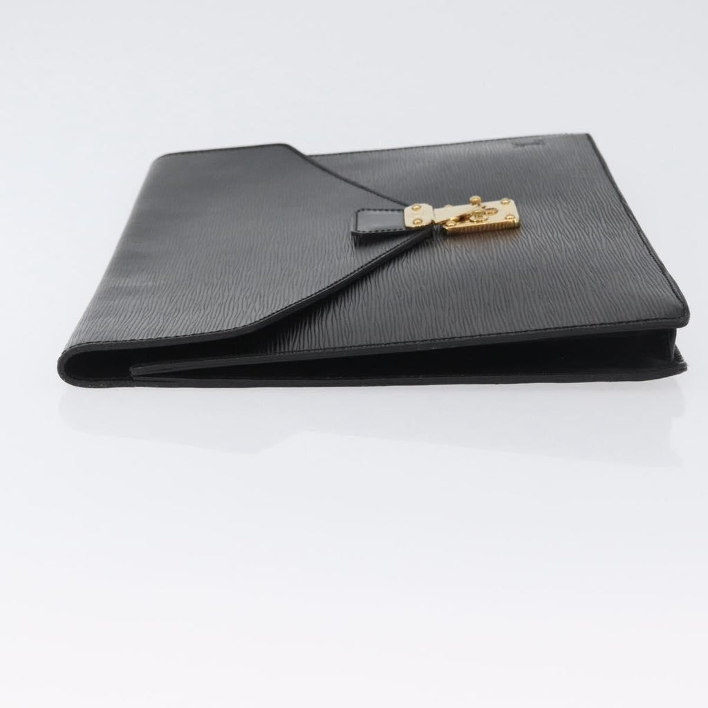 Louis Vuitton Porte-Documents Senateur Bag Epi Leather Black Leather Briefcase Bag (Pre-Owned)