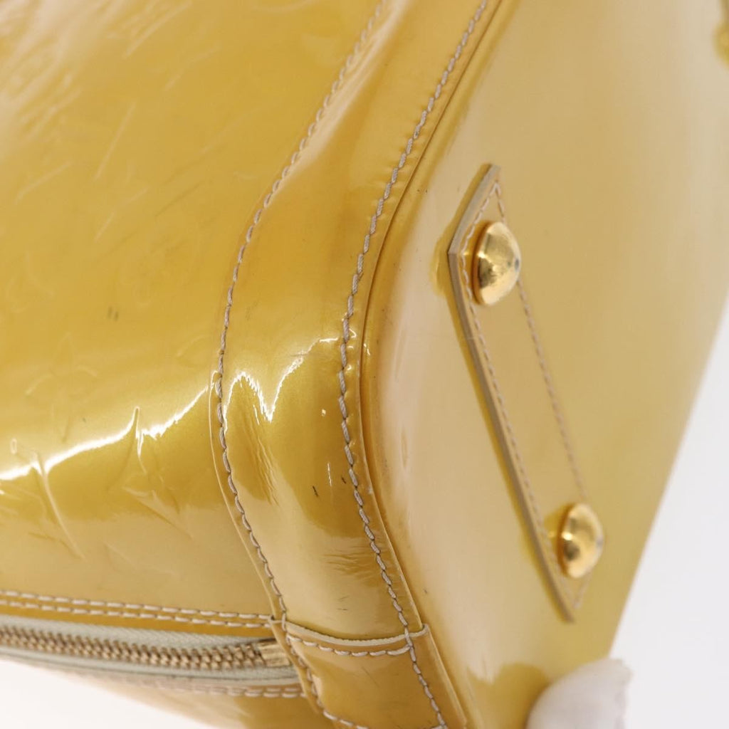 Louis Vuitton Alma Handbag Patent Leather Yellow Patent_Leather Handbag (Pre-Owned)