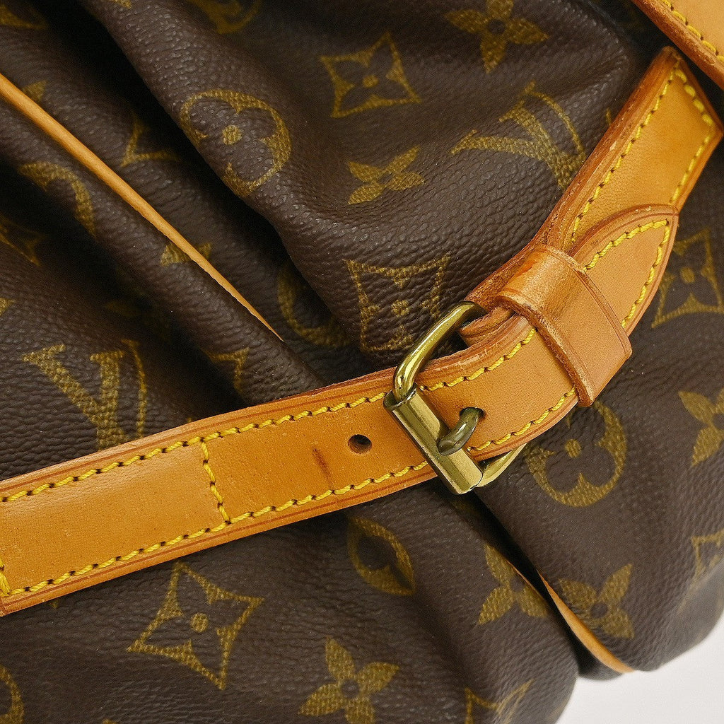 Louis Vuitton Saumur Handbag Monogram Canvas Brown Canvas Shoulder Bag Bag (Pre-Owned)