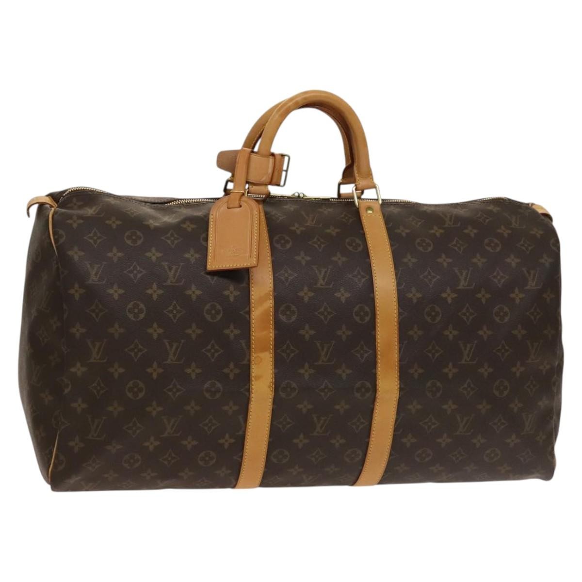 Louis Vuitton Keepall Bag Monogram Canvas Brown Canvas Travel Bag Bag (Pre-Owned)