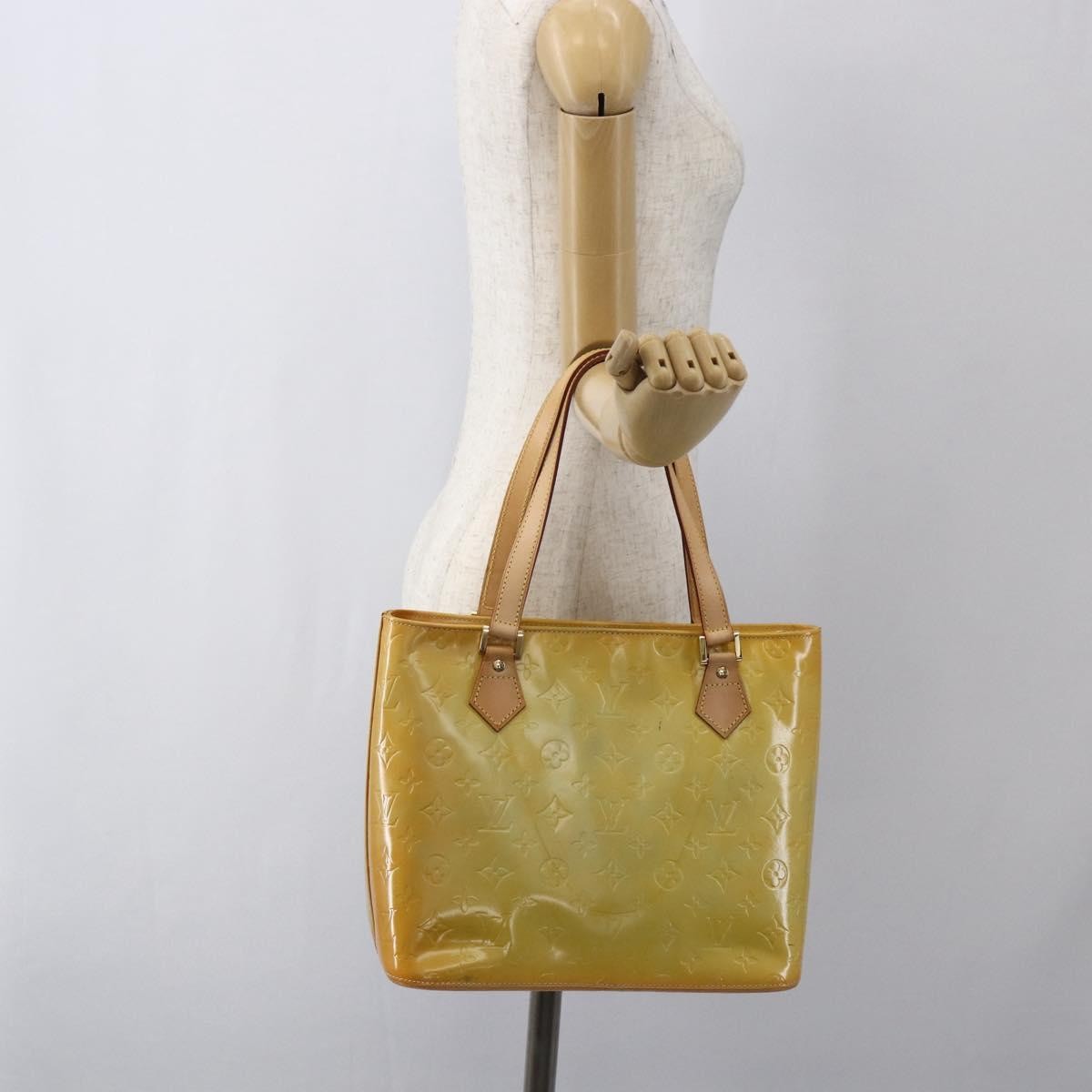 Louis Vuitton Houston Handbag Monogram Vernis Yellow Patent_Leather Tote Bag Bag (Pre-Owned)