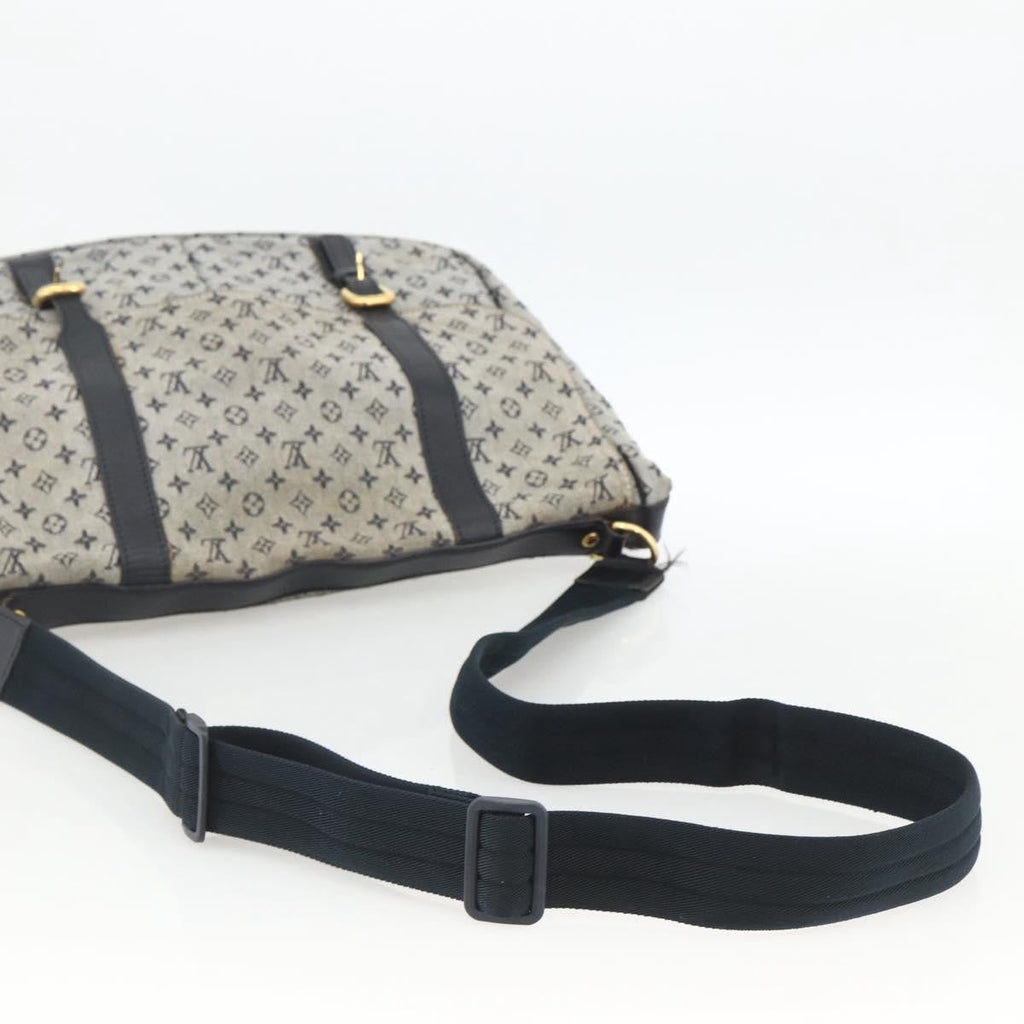 Louis Vuitton Sac Maman Handbag Mini Lin Blue Canvas Shoulder Bag Bag (Pre-Owned)
