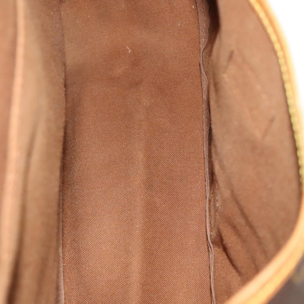 Louis Vuitton Saumur Handbag Monogram Canvas Brown Canvas Shoulder Bag Bag (Pre-Owned)