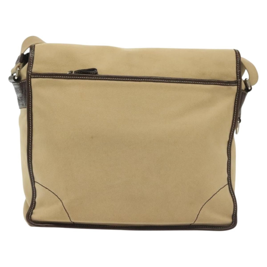 Prada Vintage Shoulder Bag Canvas Beige Canvas Shoulder Bag Bag (Pre-Owned)