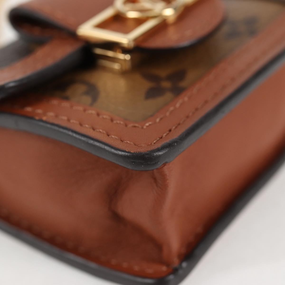 Louis Vuitton Dauphine Shoulder Bag Reverse Monogram Canvas Brown Canvas Clutche & Pouche Bag (Pre-Owned)