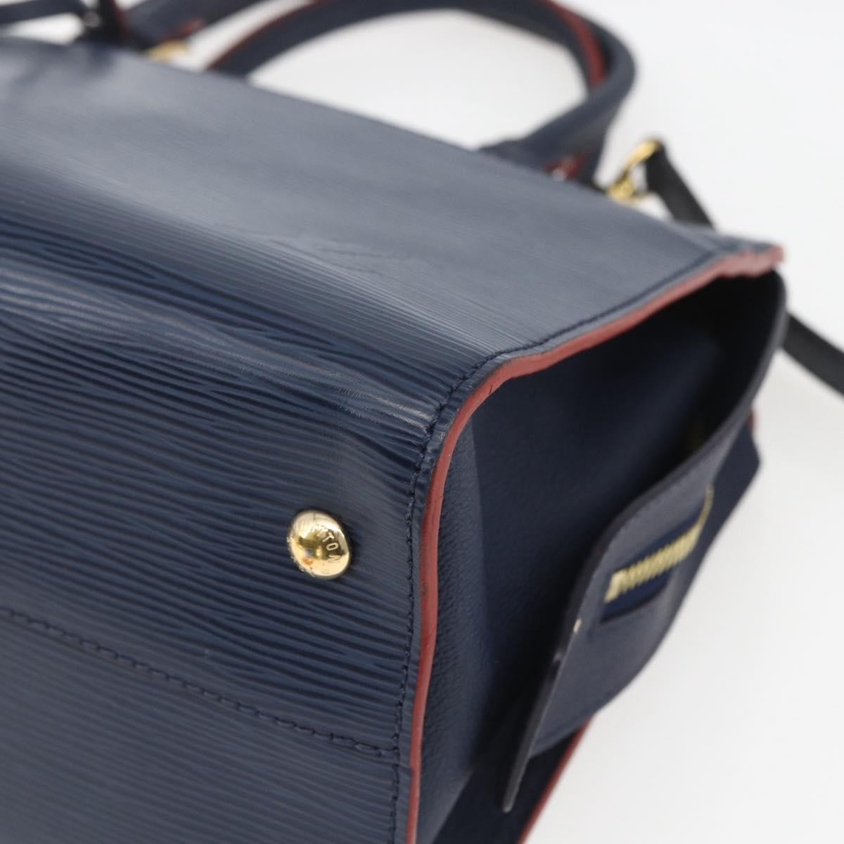 Louis Vuitton Vaneau Handbag Epi Leather Blue Leather Handbag (Pre-Owned)