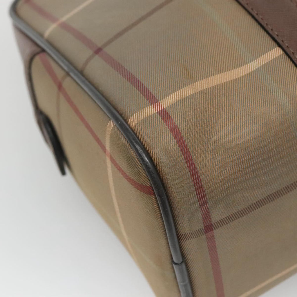 Burberry Nova Check Handbag Nova Check Canvas Beige Canvas Handbag (Pre-Owned)
