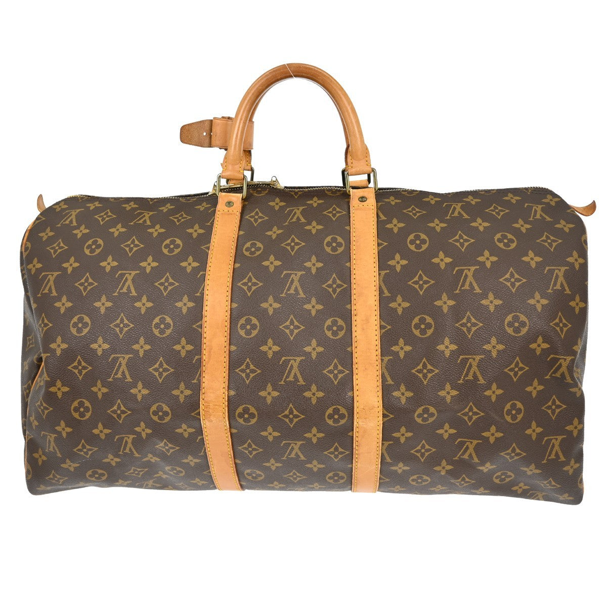 Louis Vuitton Keepall Bag Monogram Canvas Brown Canvas Travel Bag Bag (Pre-Owned)