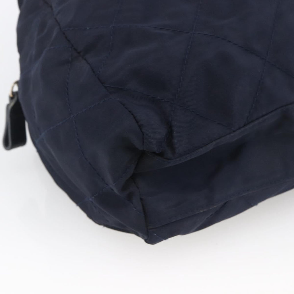 Prada Re-Edition 1995 Chain Tote Quilted Re-Nylon Navy Nylon Shoulder Bag Bag (Pre-Owned)