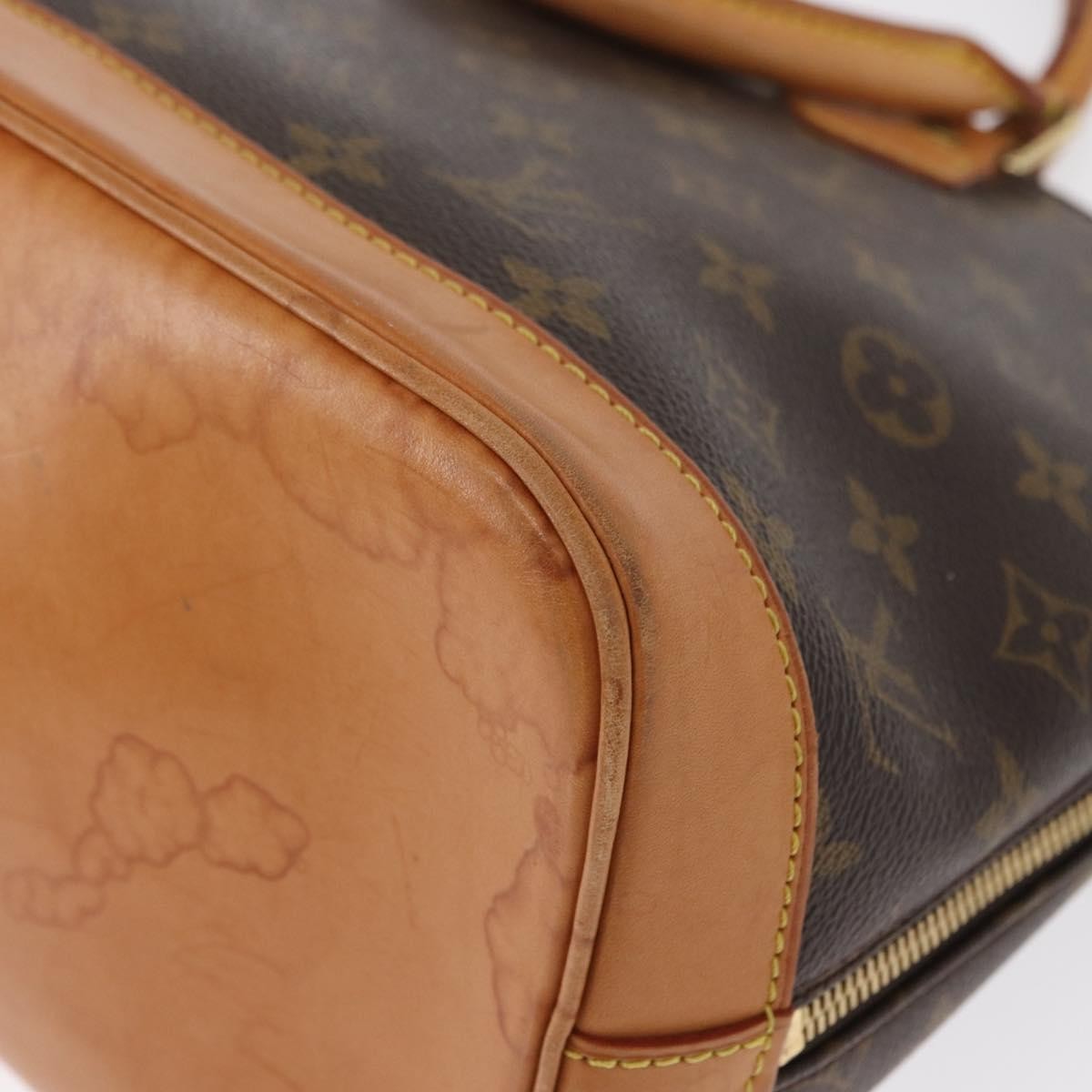 Louis Vuitton Alma Handbag Monogram Canvas Brown Canvas Handbag (Pre-Owned)