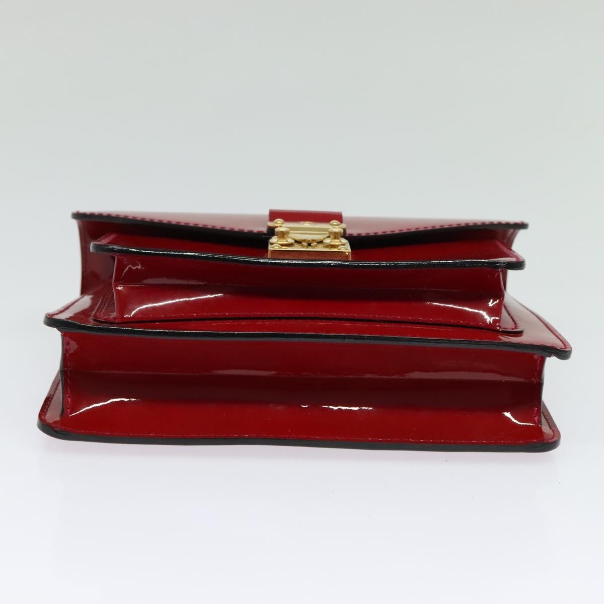 Louis Vuitton Monceau Handbag Vernis Red Patent_Leather Handbag (Pre-Owned)