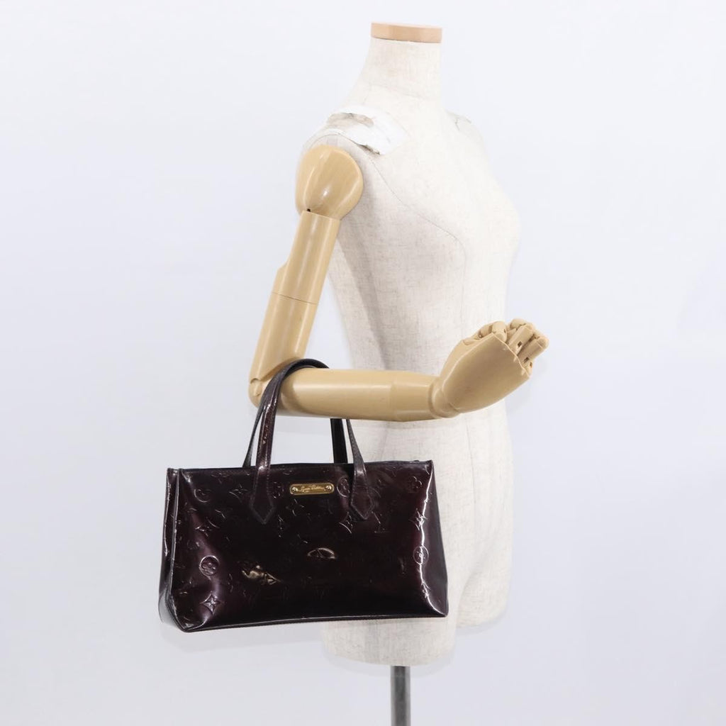 Louis Vuitton Wilshire Handbag Monogram Vernis Burgundy Patent_Leather Tote Bag Bag (Pre-Owned)