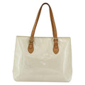 Louis Vuitton Brentwood Handbag Monogram Vernis Beige Patent_Leather Tote Bag Bag (Pre-Owned)