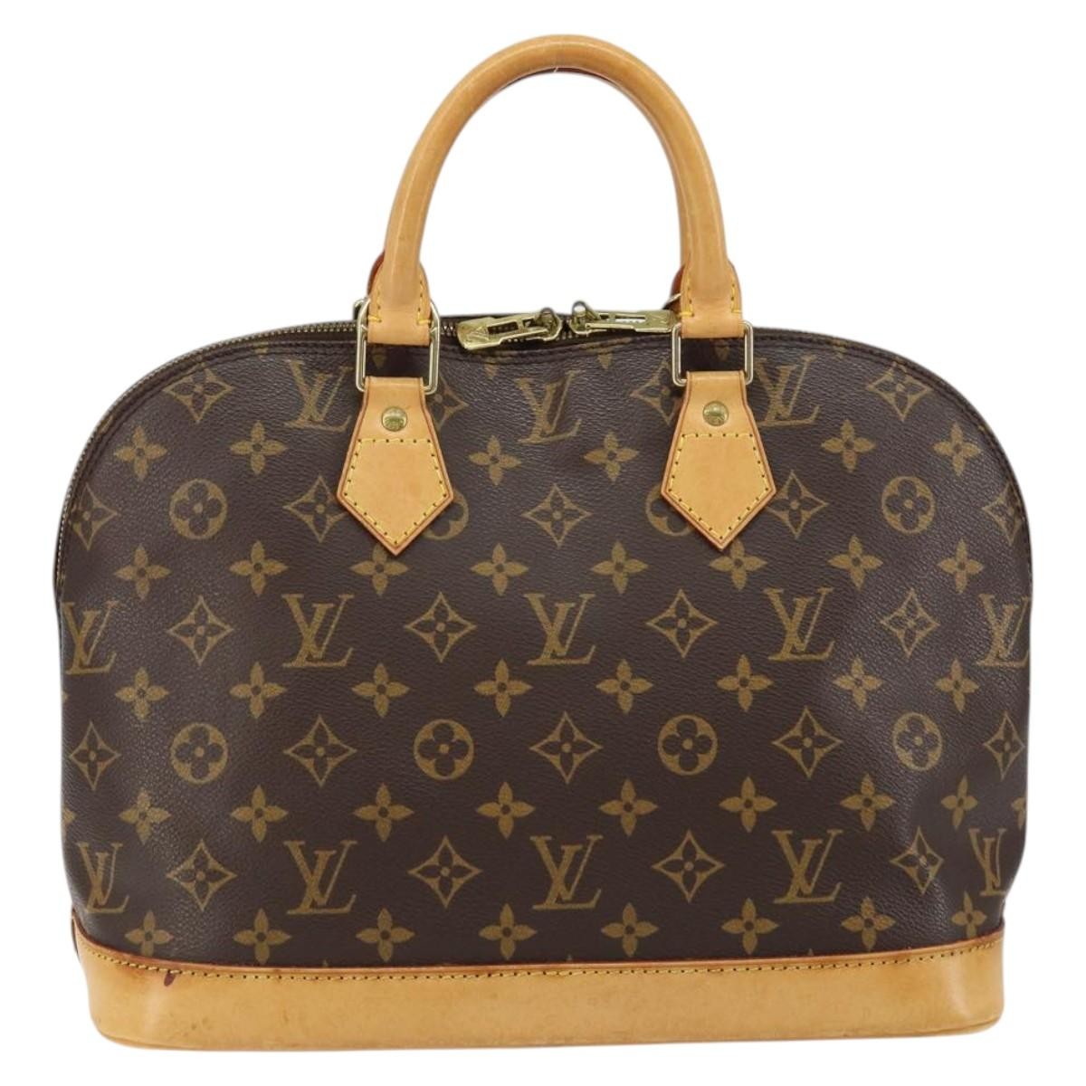 Louis Vuitton Alma Handbag Monogram Canvas Brown Canvas Handbag (Pre-Owned)