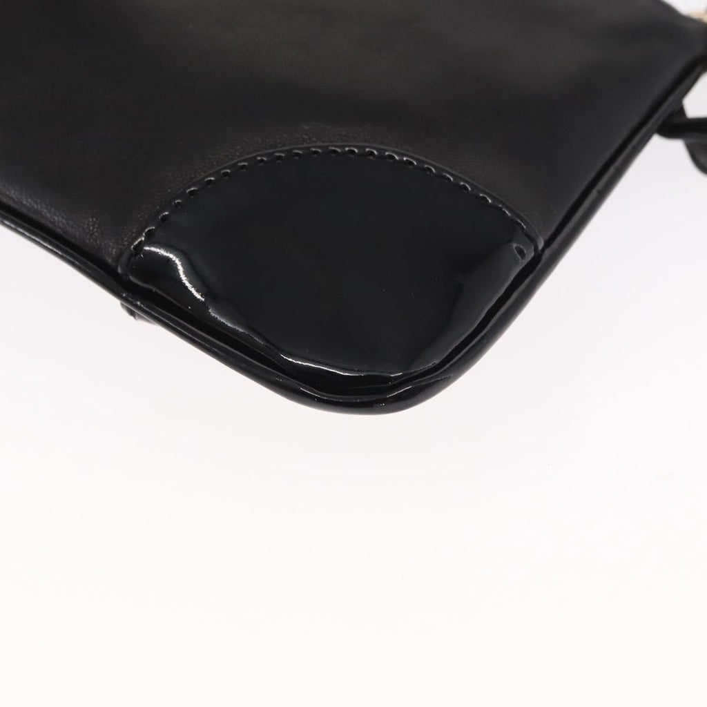 Chanel Camellia Clutch Bag Leather Black Leather Clutche & Pouche Bag (Pre-Owned)