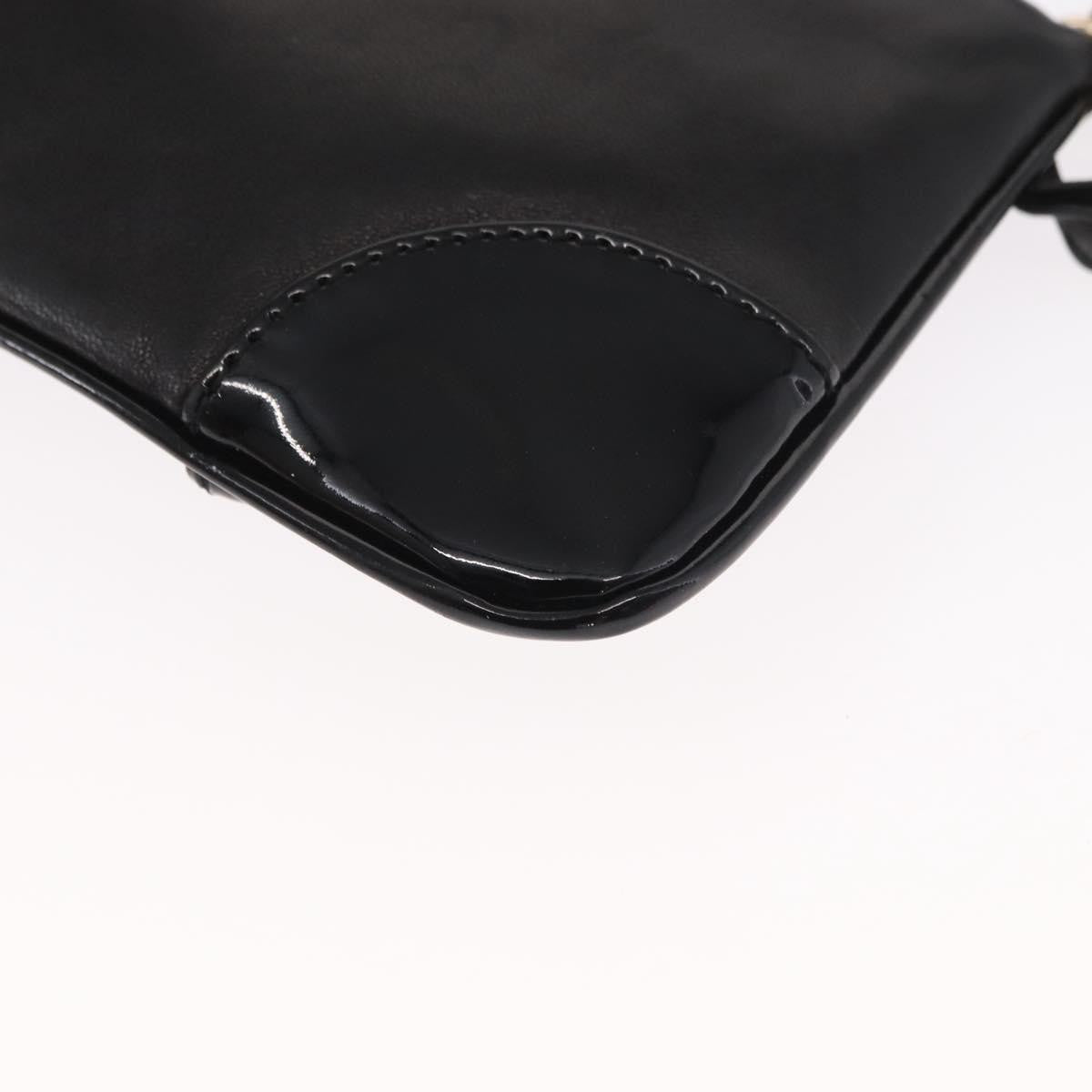 Chanel Camellia Clutch Bag Leather Black Leather Clutche & Pouche Bag (Pre-Owned)