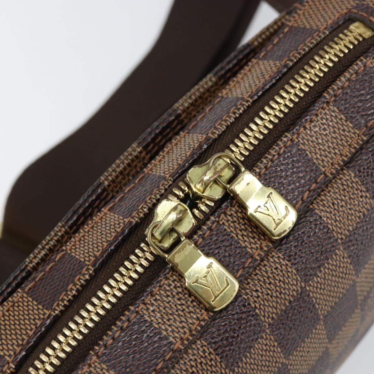 Louis Vuitton Geronimos Waist Bag Damier Brown Canvas Shoulder Bag Bag (Pre-Owned)