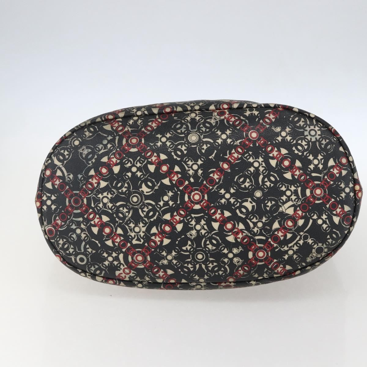 Chanel Optic Coco Bowler Bag Printed Coated Canvas With Caviar Black Pvc Travel Bag Bag (Pre-Owned)
