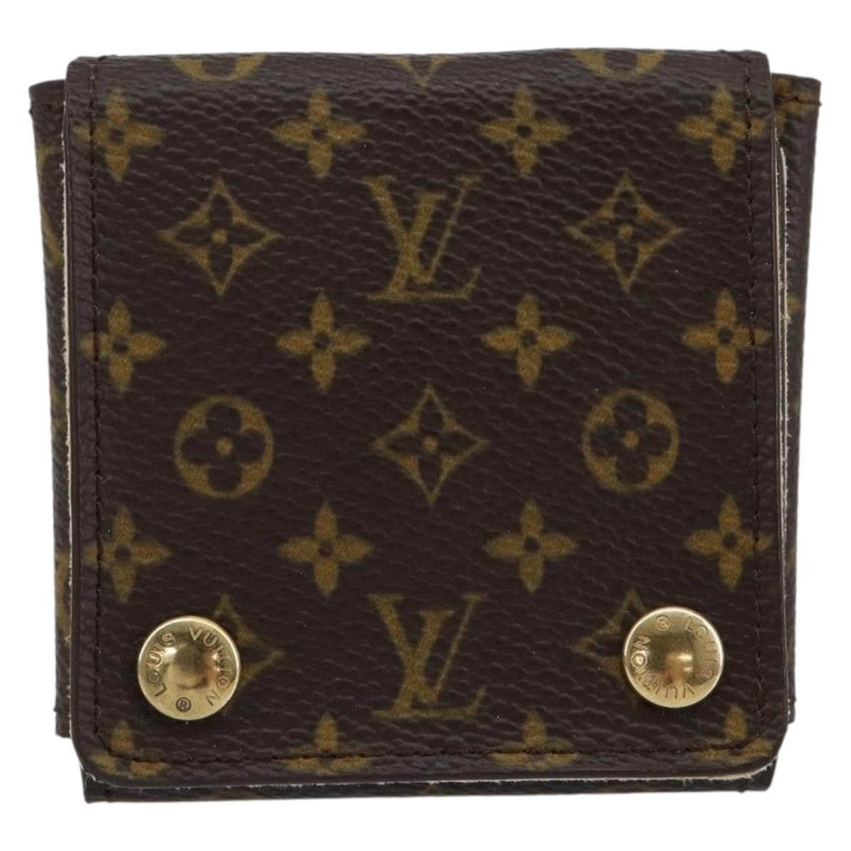 Louis Vuitton Case Jewelry Box Canvas Brown Canvas Wallets Accessory (Pre-Owned)
