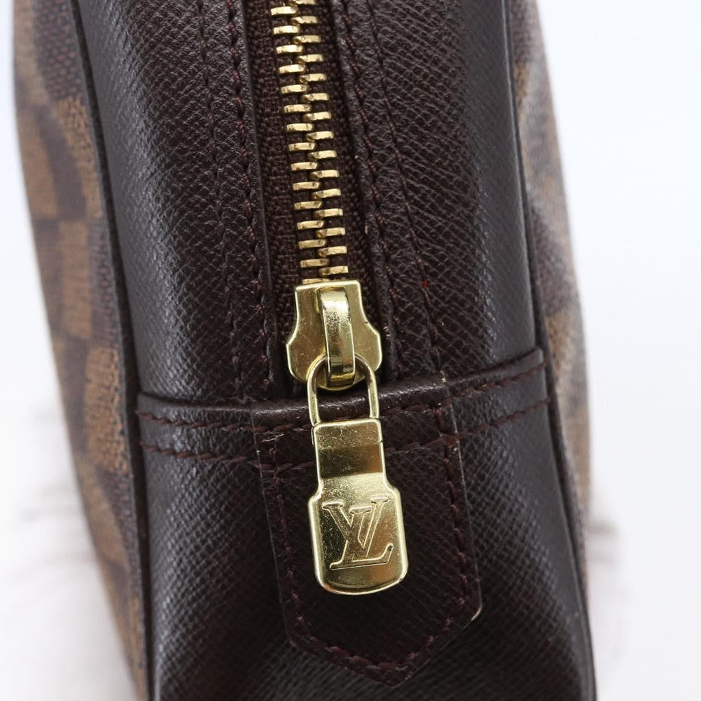 Louis Vuitton Trousse Toilette Damier Canvas Brown Canvas Clutche & Pouche Bag (Pre-Owned)