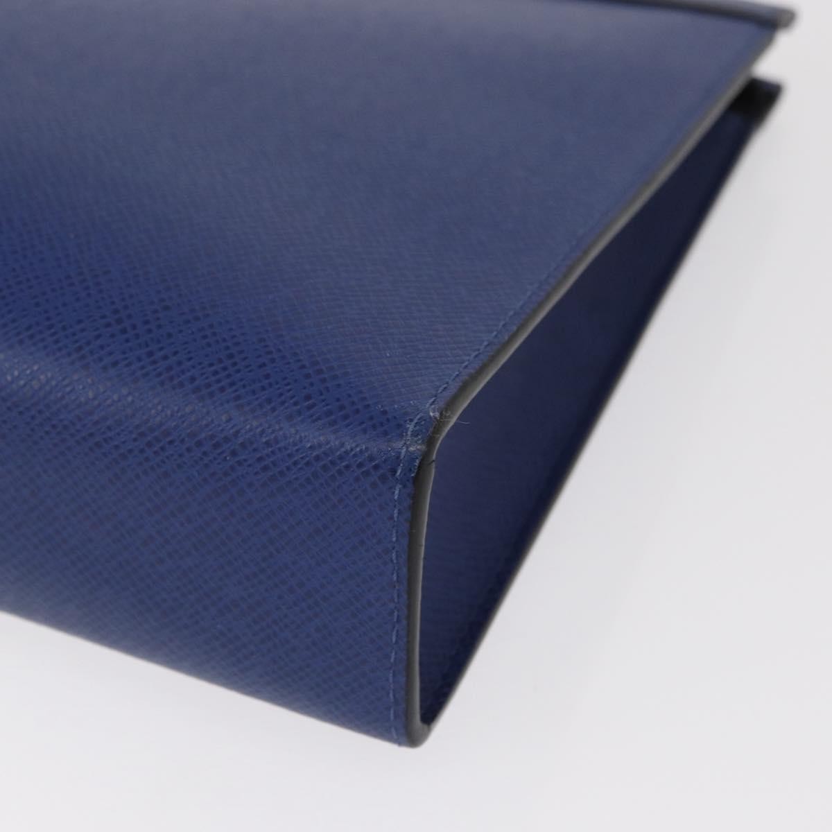 Louis Vuitton Pochette Voyage Taiga Leather Blue Leather Clutche & Pouche Bag (Pre-Owned)
