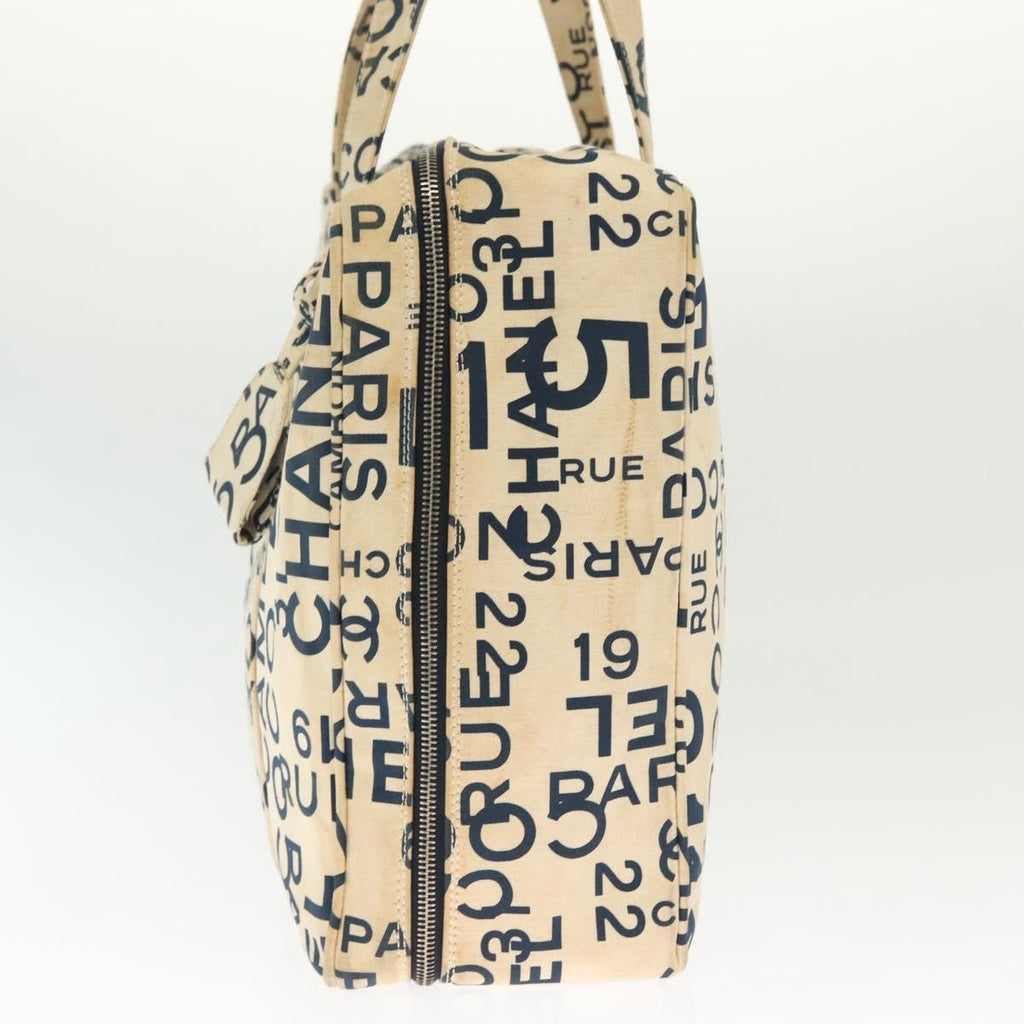 Chanel Cambon Canvas White Canvas Bag (Pre-Owned)