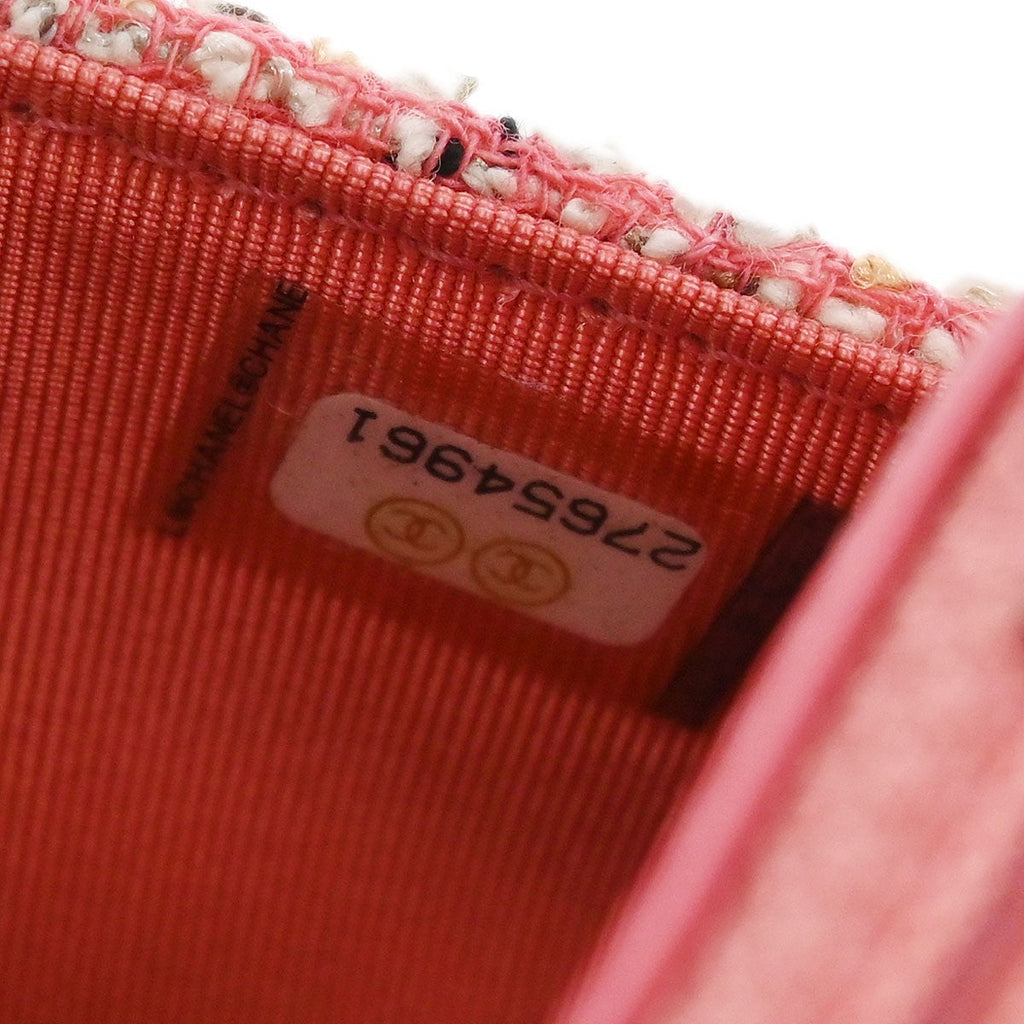 Chanel Reissue 2.55 Flap Bag Quilted Tweed With Resin Detail Pink Tweed Clutche & Pouche Bag (Pre-Owned)