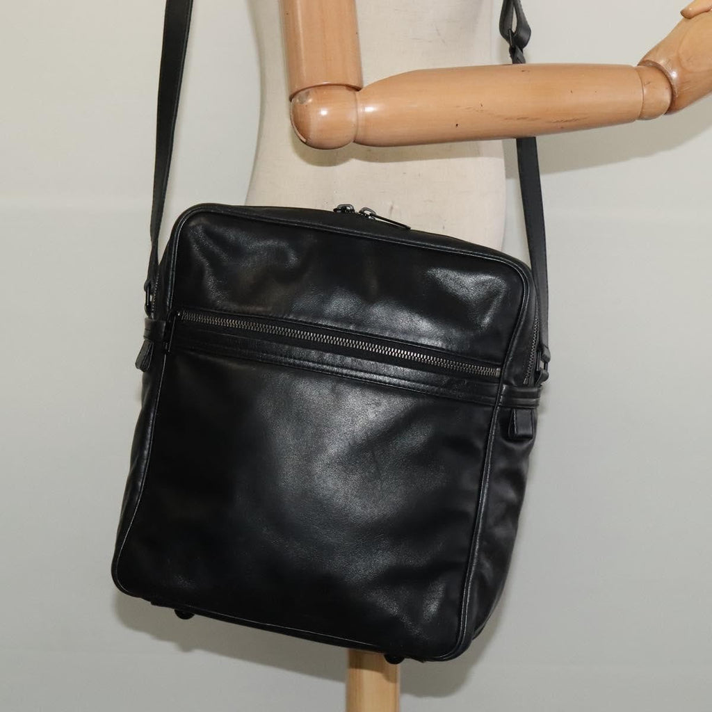 Louis Vuitton Clarkson Messenger Bag Monogram Shadow Leather Black Leather Bag (Pre-Owned)