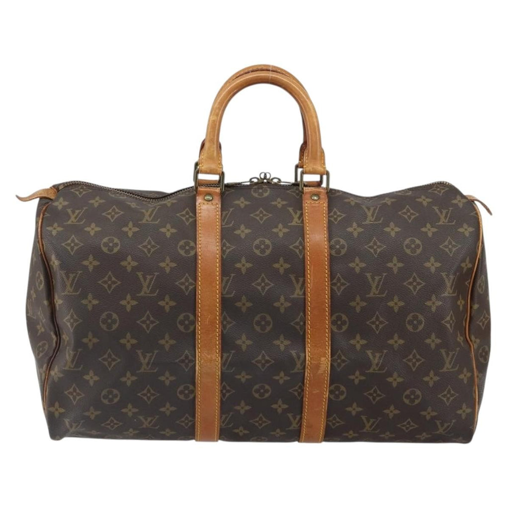 Louis Vuitton Keepall Bag Monogram Canvas Brown Canvas Travel Bag Bag (Pre-Owned)