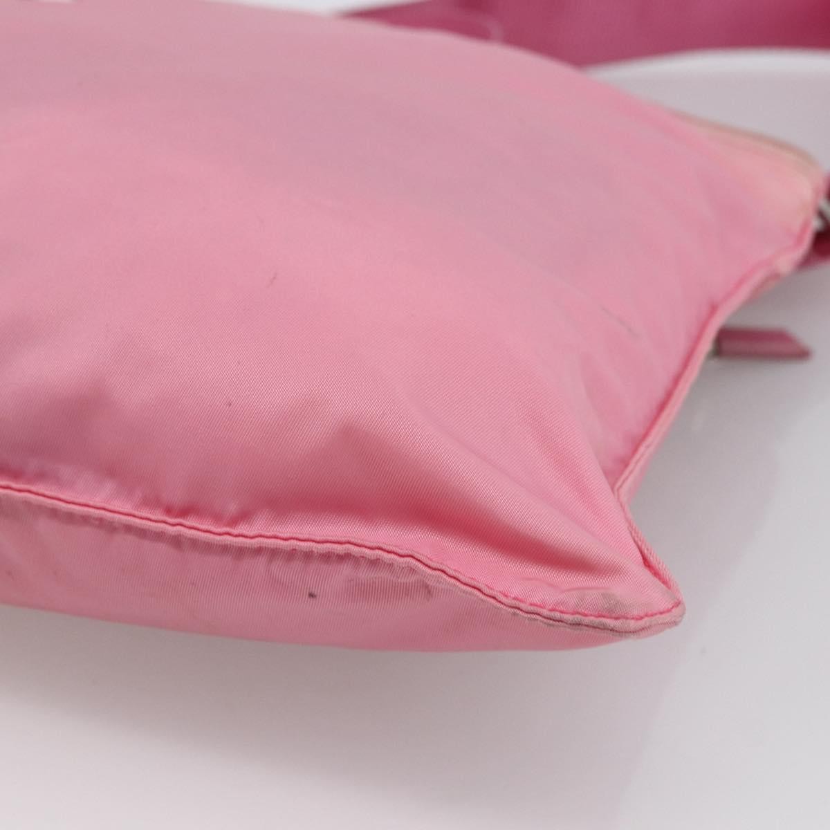 Prada Front Pocket Messenger Bag Tessuto Pink Nylon Shoulder Bag Bag (Pre-Owned)