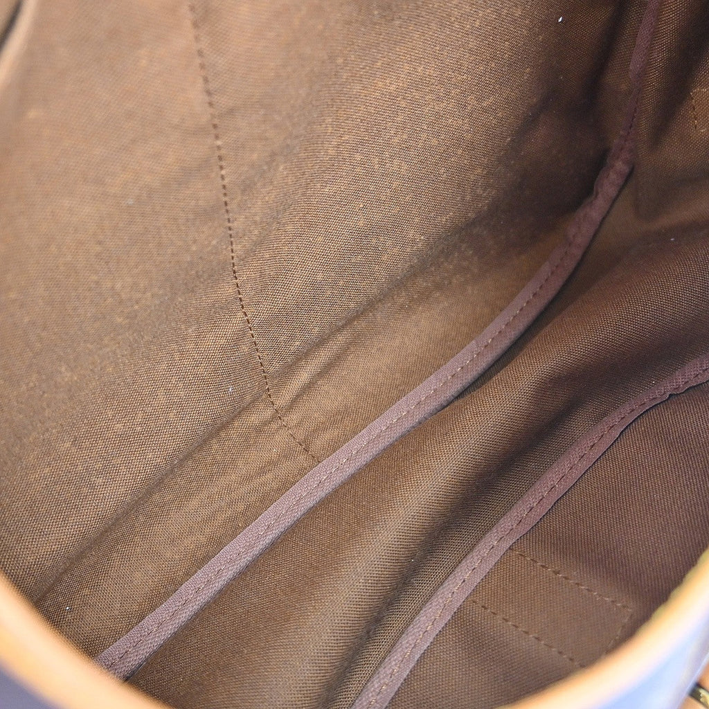 Louis Vuitton Saumur Handbag Monogram Canvas Brown Canvas Shoulder Bag Bag (Pre-Owned)