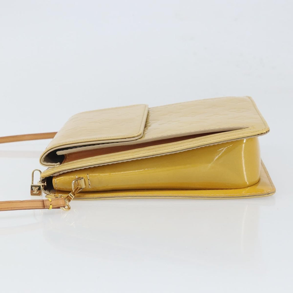 Louis Vuitton Mott Handbag Monogram Vernis Beige Patent_Leather Clutche & Pouche Bag (Pre-Owned)
