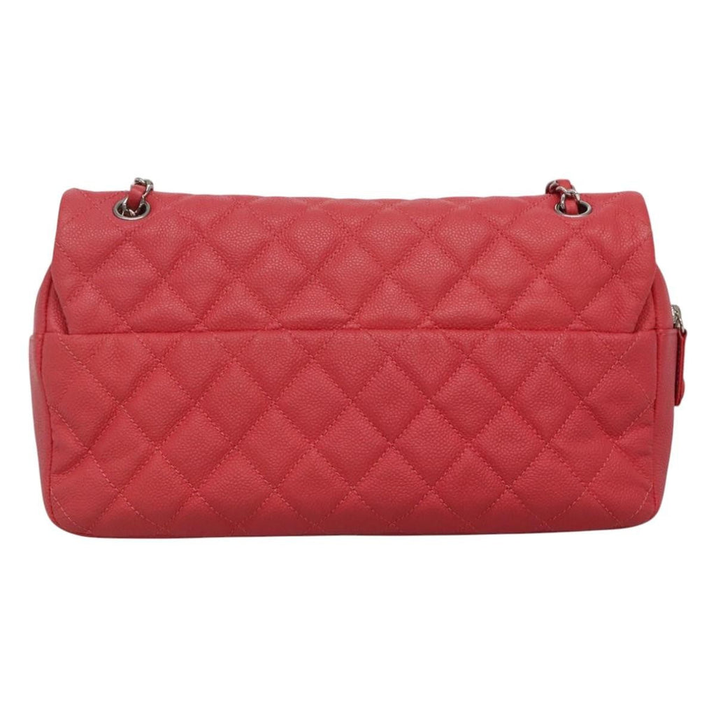 Chanel Flap Shoulder Bag Quilted Lambskin Pink Calfskin Shoulder Bag Bag (Pre-Owned)