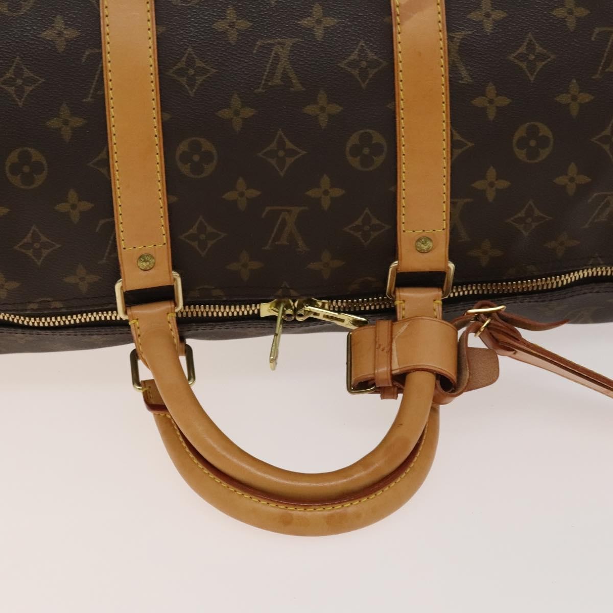 Louis Vuitton Keepall Bag Monogram Canvas Brown Canvas Travel Bag Bag (Pre-Owned)