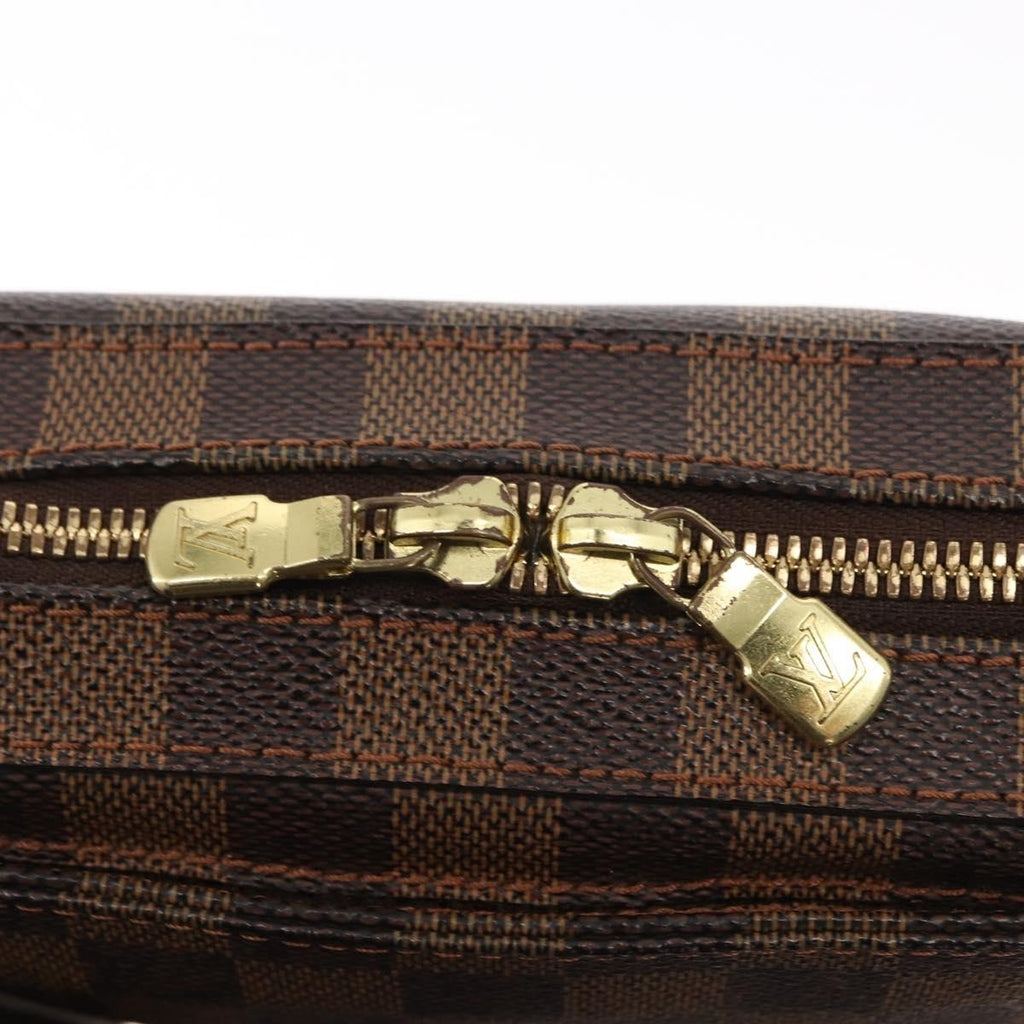 Louis Vuitton Geronimos Waist Bag Damier Brown Canvas Shoulder Bag Bag (Pre-Owned)