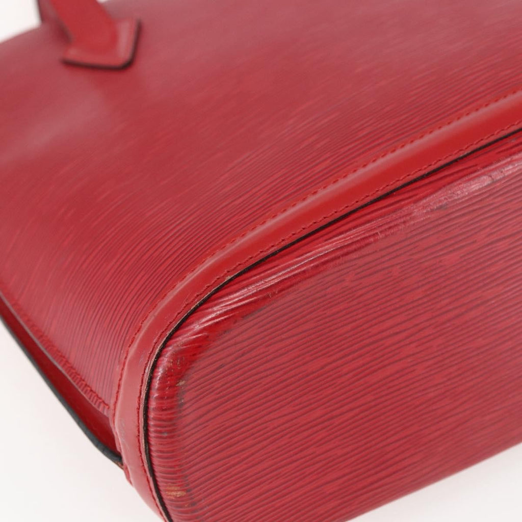 Louis Vuitton Lussac Handbag Epi Leather Red Leather Shoulder Bag Bag (Pre-Owned)