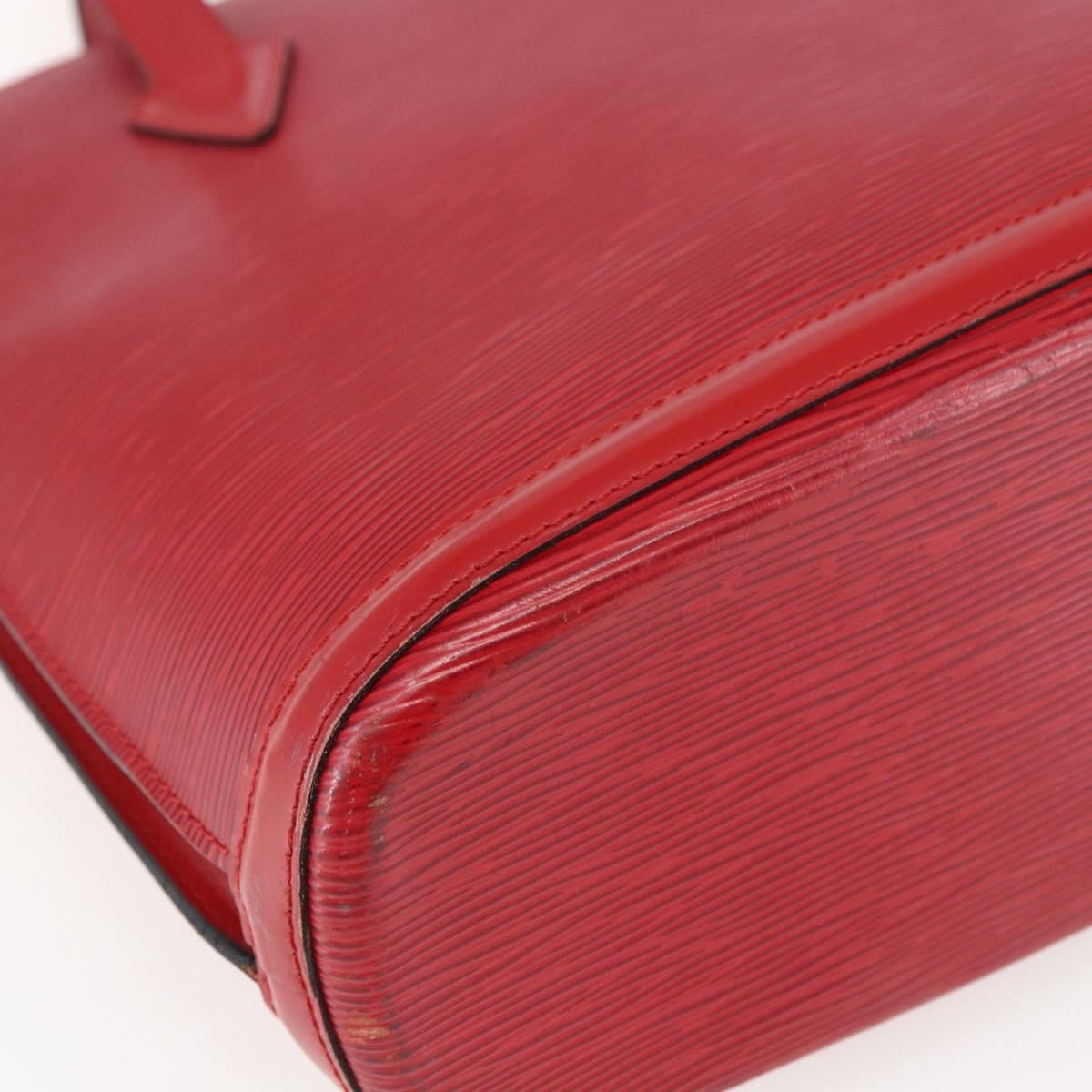 Louis Vuitton Lussac Handbag Epi Leather Red Leather Shoulder Bag Bag (Pre-Owned)