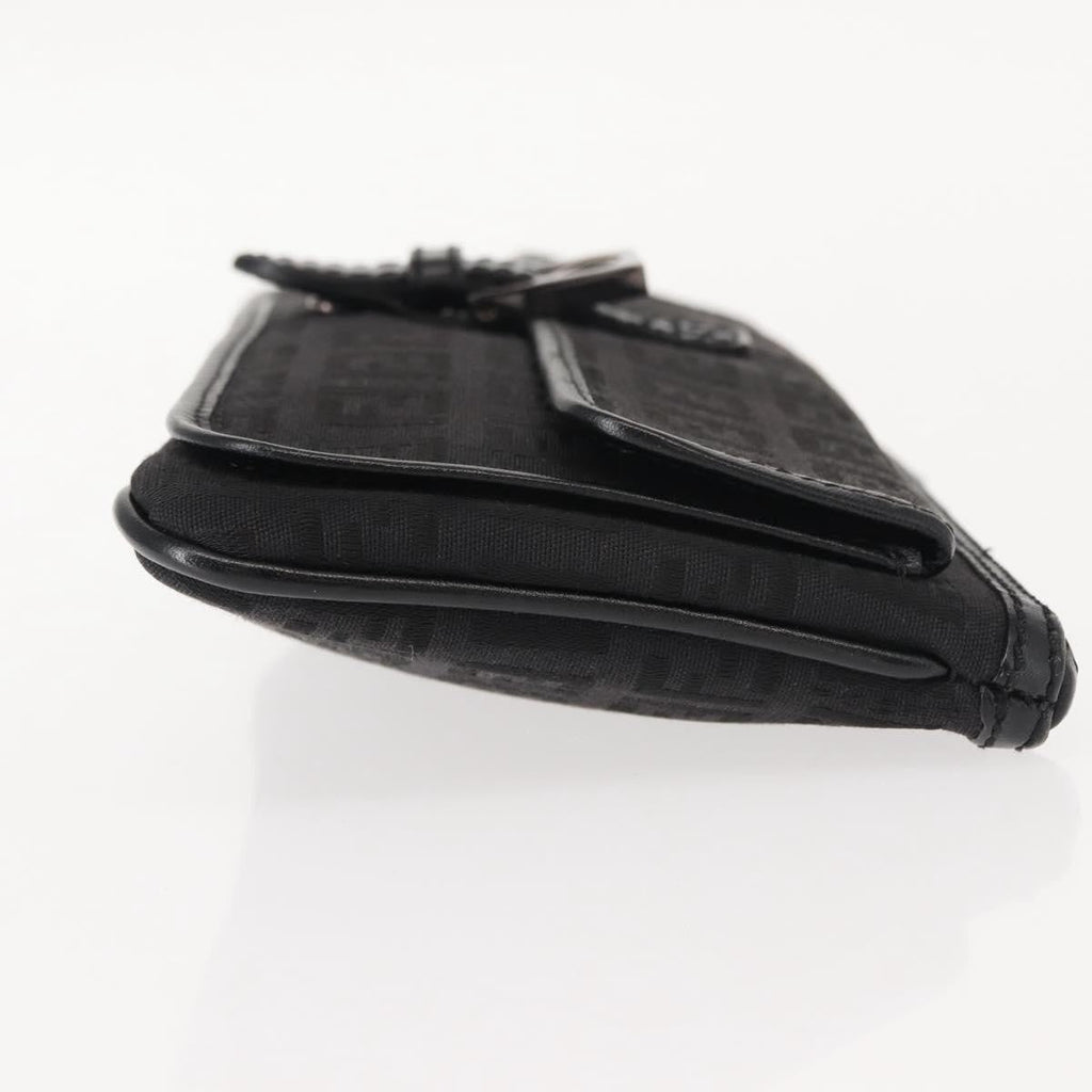 Fendi Ff Logo Pouch Canvas Black Canvas Clutche & Pouche Bag (Pre-Owned)