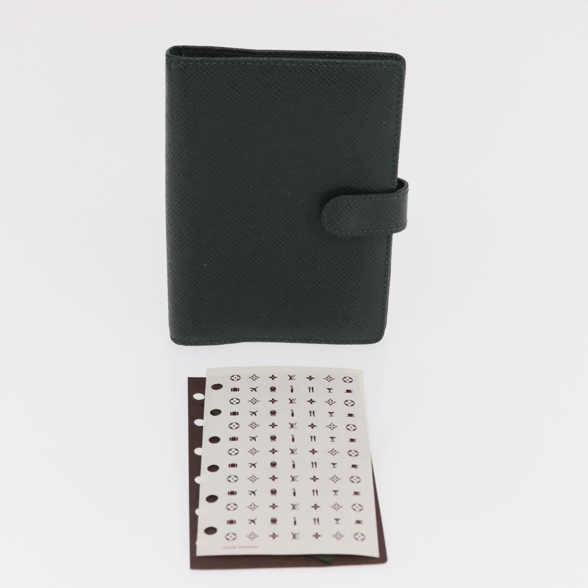 Louis Vuitton Agenda Cover Taiga Leather Green Leather Wallets Accessory (Pre-Owned)