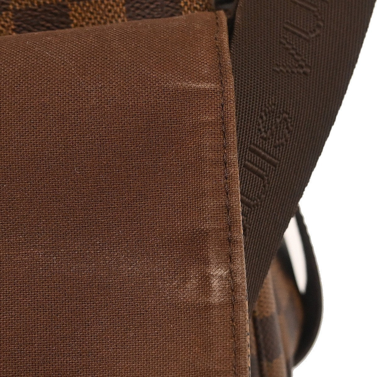 Louis Vuitton Naviglio Handbag Damier Brown Canvas Shoulder Bag Bag (Pre-Owned)