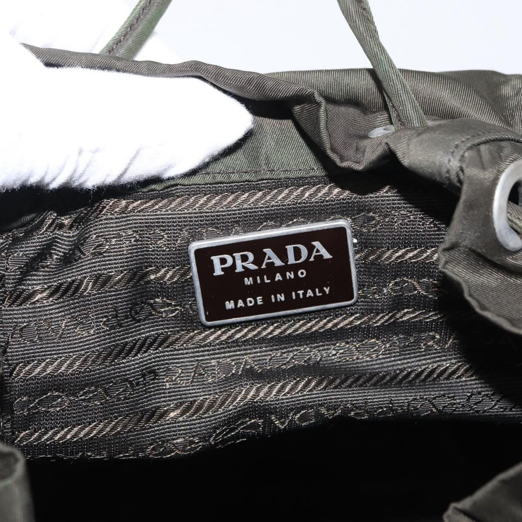 Prada Front Pocket Backpack Tessuto Khaki Nylon Backpack Bag (Pre-Owned)
