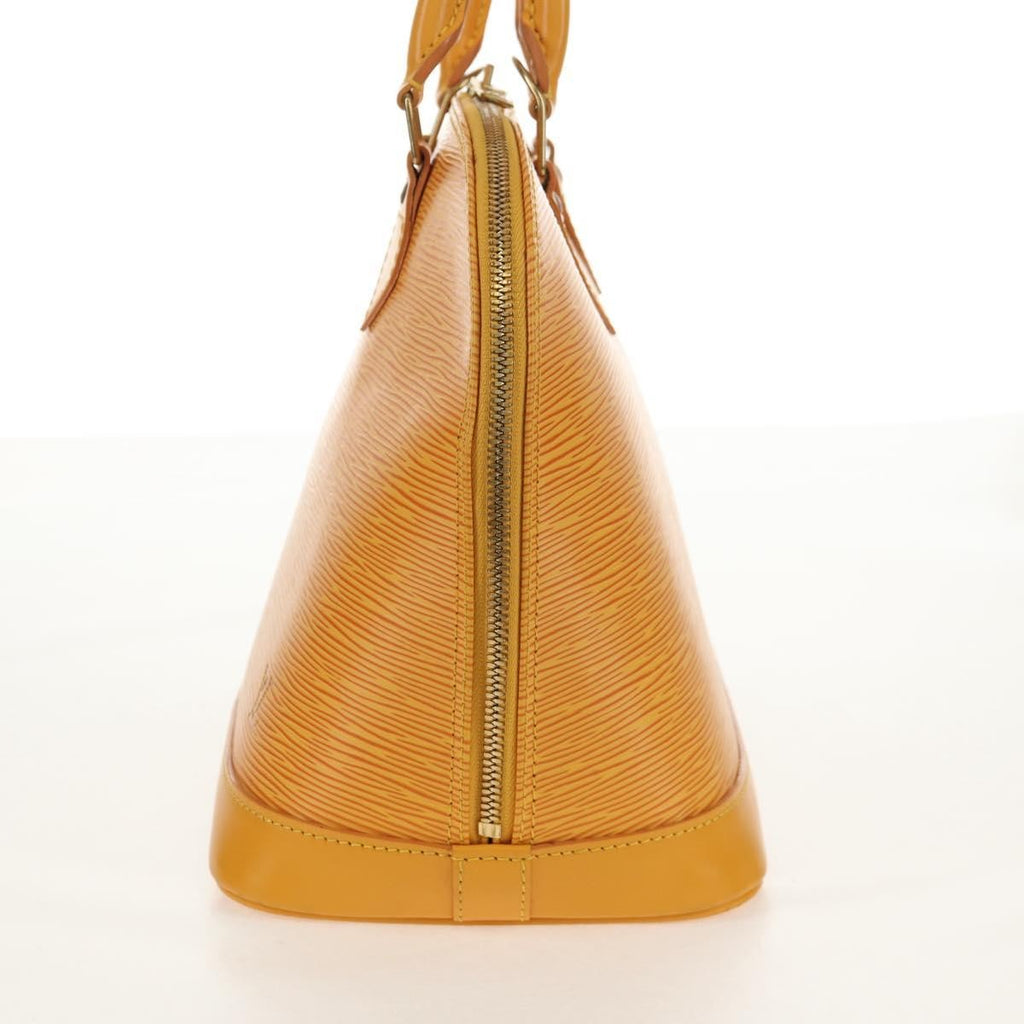 Louis Vuitton Alma Handbag Epi Leather Yellow Leather Handbag (Pre-Owned)