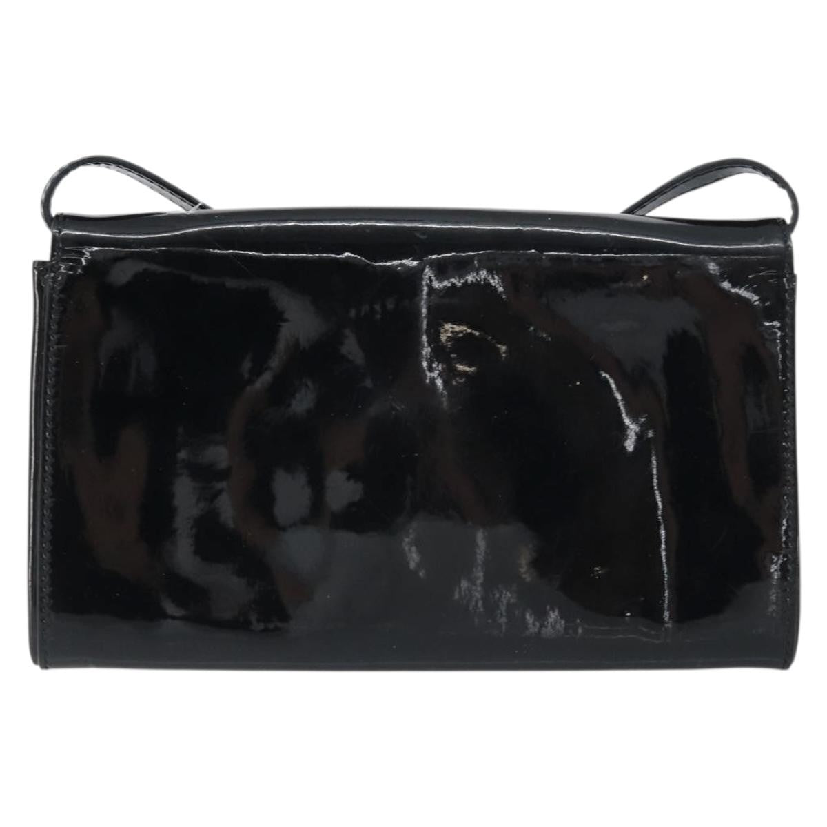 Fendi Vintage Shoulder Bag Enamel Black Patent_Leather Shoulder Bag Bag (Pre-Owned)