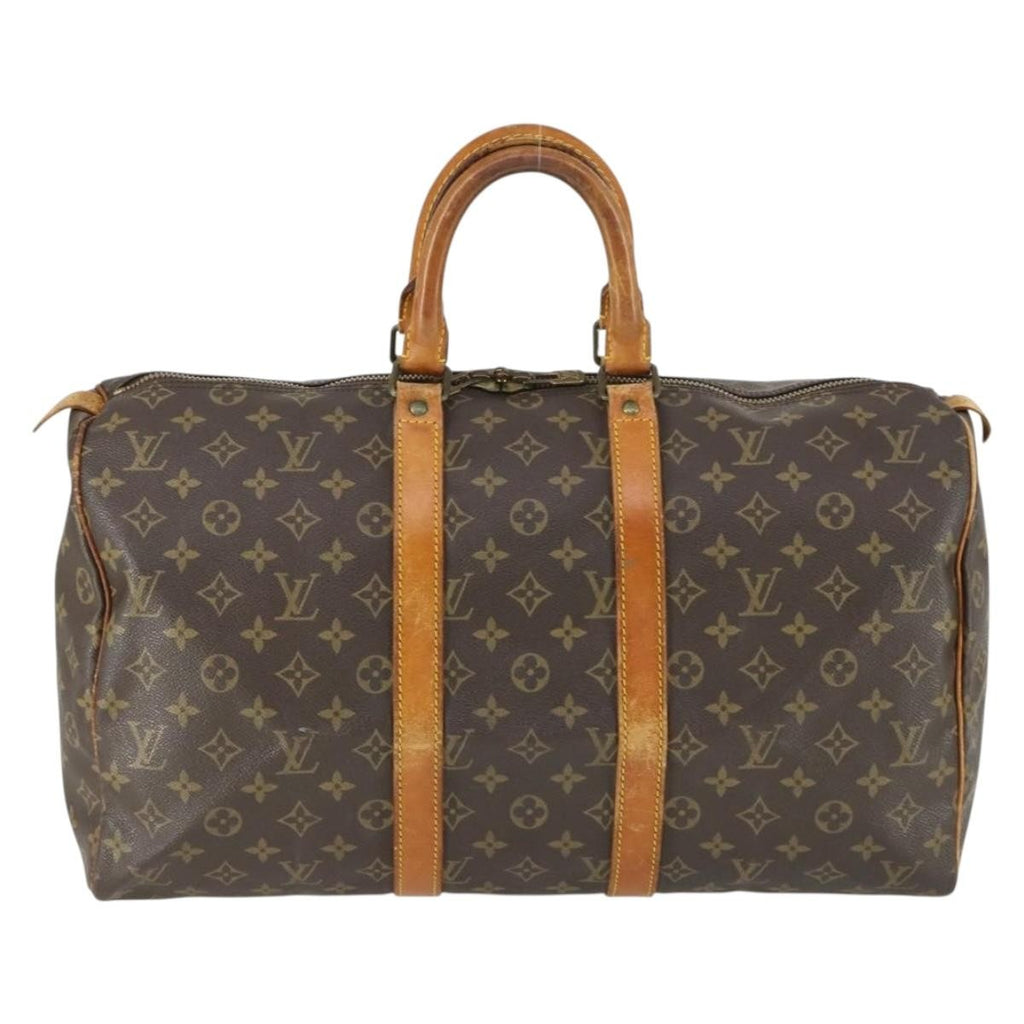 Louis Vuitton Keepall Bag Monogram Canvas Brown Canvas Travel Bag Bag (Pre-Owned)