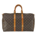 Louis Vuitton Keepall Bag Monogram Canvas Brown Canvas Travel Bag Bag (Pre-Owned)