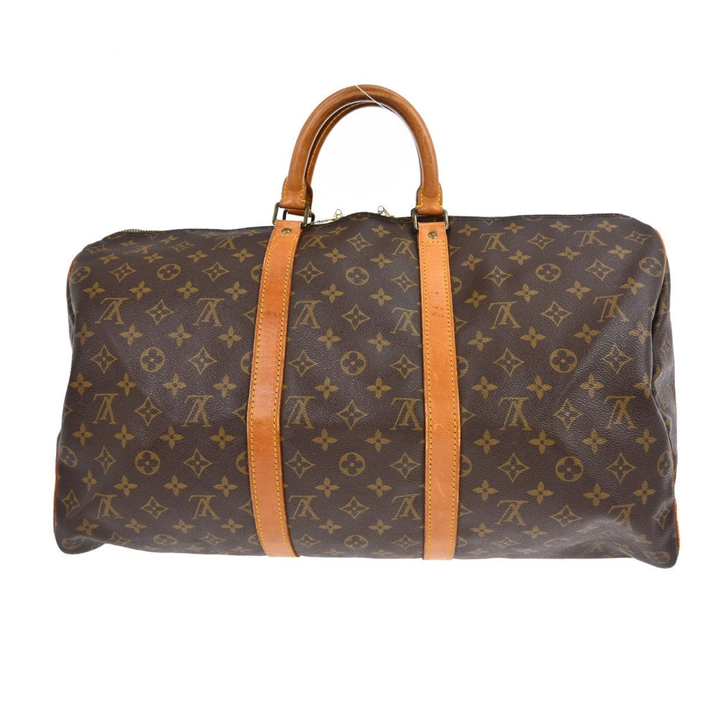 Louis Vuitton Keepall Bag Monogram Canvas Brown Canvas Travel Bag Bag (Pre-Owned)