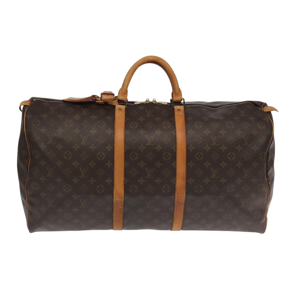 Louis Vuitton Keepall Bag Monogram Canvas Brown Canvas Travel Bag Bag (Pre-Owned)