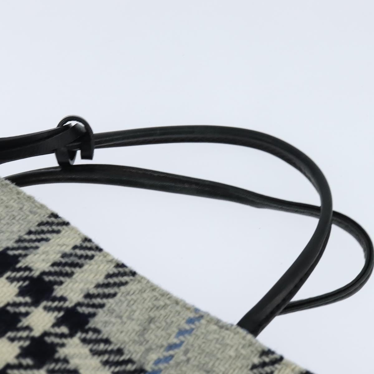 Burberry Nova Check Handbag Tweed Gray Tweed Handbag (Pre-Owned)