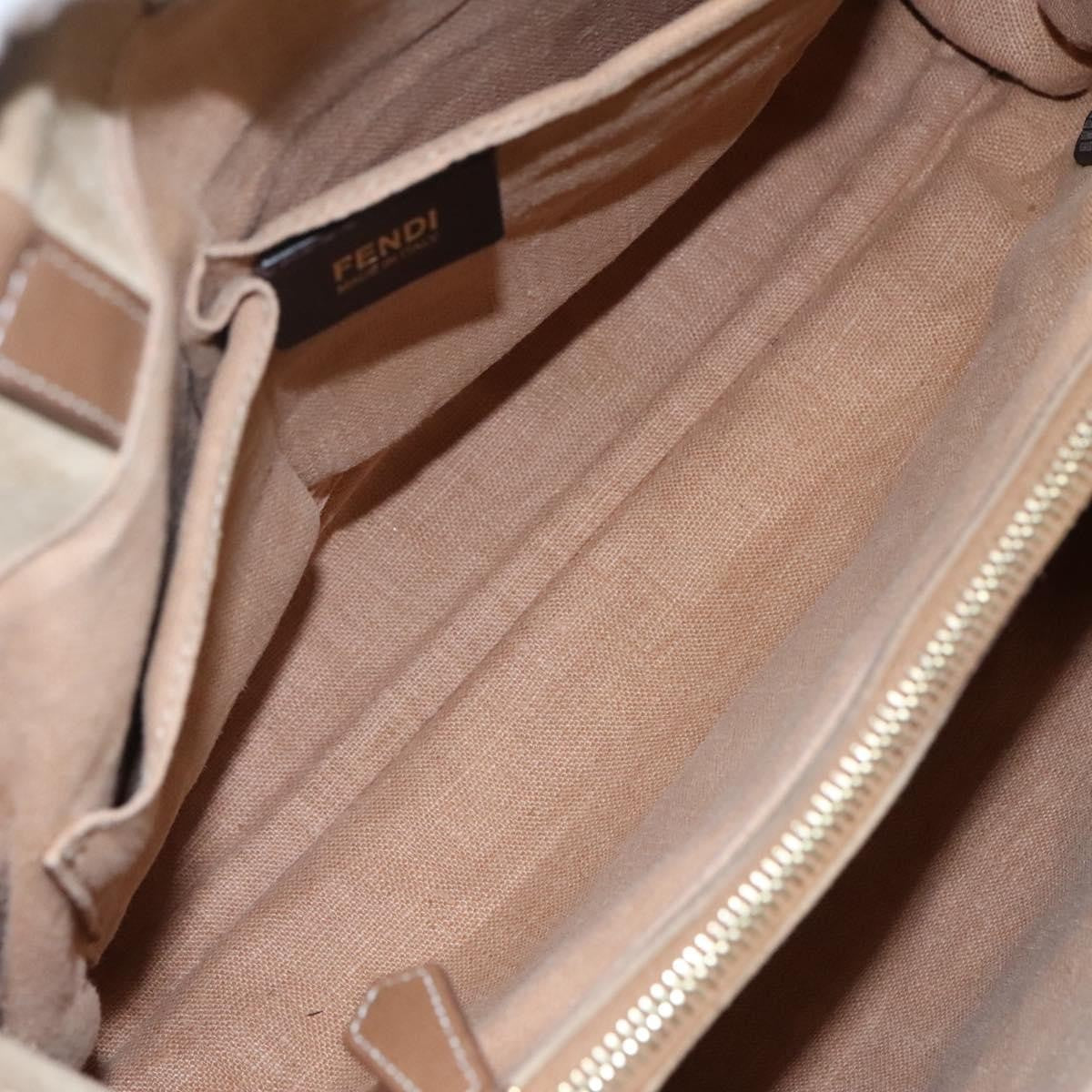 Fendi 2Jours Bag Canvas Beige Canvas Tote Bag Bag (Pre-Owned)